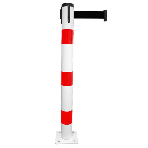 Poteau Métal de Balisage à Sangle EVOLYS à Fixer