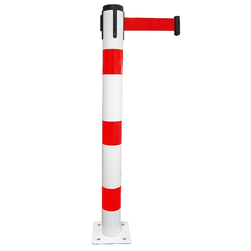 Poteau Métal de Balisage à Sangle EVOLYS à Fixer