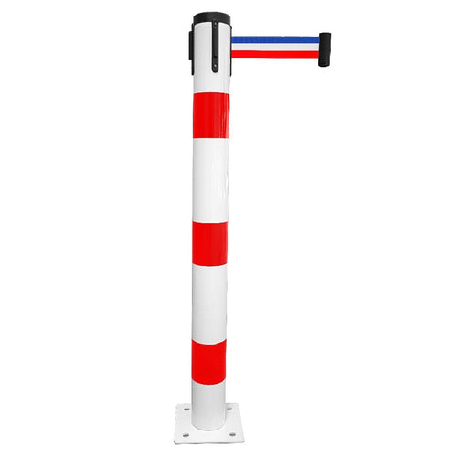 Poteau Métal de Balisage à Sangle EVOLYS à Fixer