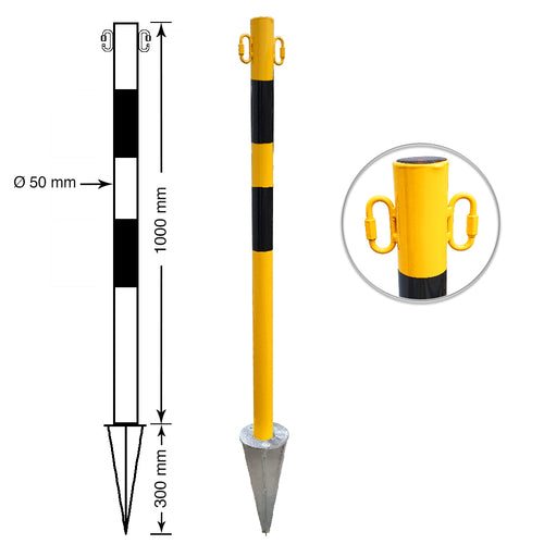 Poteau de balisage à sceller EQUIPEMENTECH