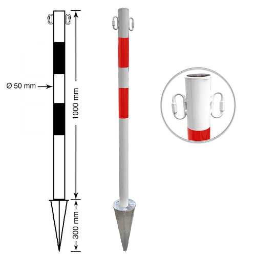 Poteau de balisage à sceller EQUIPEMENTECH