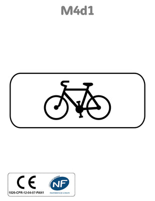 Panonceau Vélo M4d1