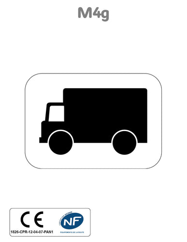 Panonceau Véhicule Transport de Marchandises M4g