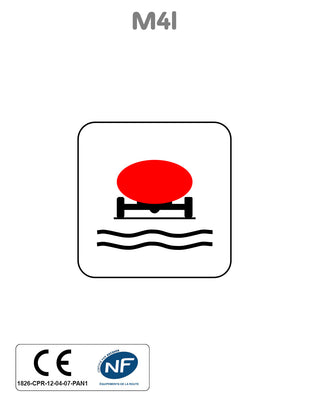 Panonceau Véhicule Transport de Marchandises de Nature à Polluer les Eaux M4l