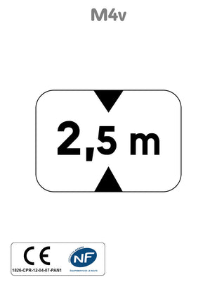 Panonceau Véhicule Hauteur Maxi M4v