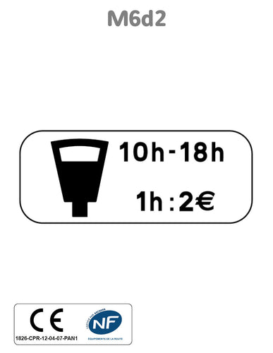 Panonceau Stationnement Payant M6d2