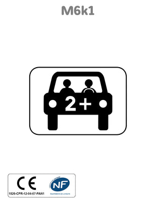 Panonceau Stationnement Autorisé aux Véhicules de Covoiturage M6k1