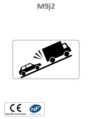 Panonceau Risque de Heurt de Véhicule M9j2