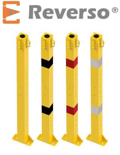 Poteau de Balisage Métal REVERSO® à fixer