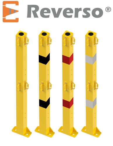 Poteau de Balisage Métal REVERSO® à fixer