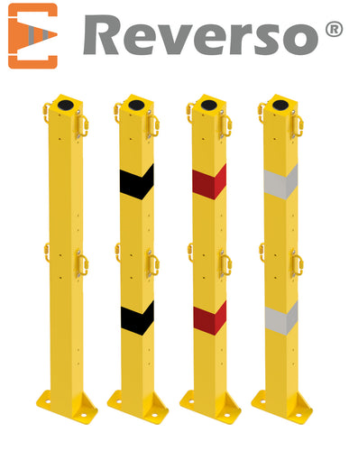 Poteau de Balisage Métal REVERSO® à fixer