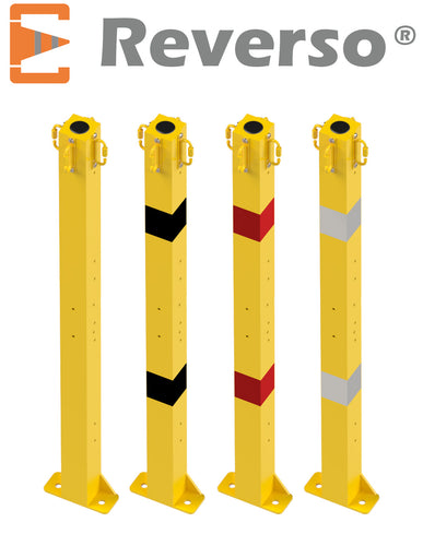 Poteau de Balisage Métal REVERSO® à fixer