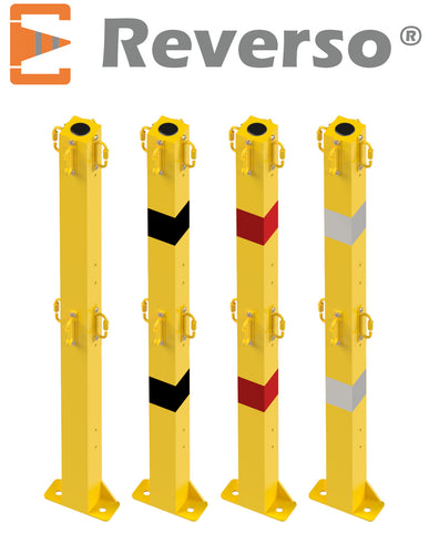 Poteau de Balisage Métal REVERSO® à fixer