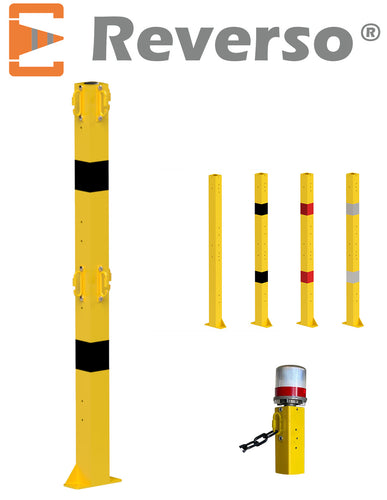 Poteau de Balisage Métal REVERSO® à fixer