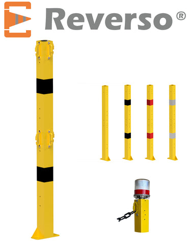 Poteau de Balisage Métal REVERSO® à fixer