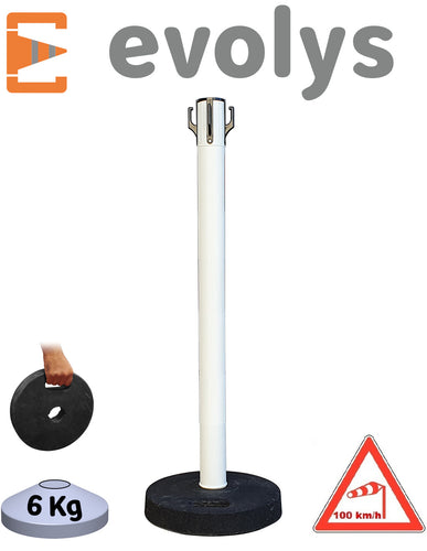 Poteau de Balisage EVOLYS Blanc - EQUIPEMENTECH