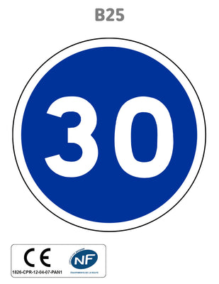 Panneau B25 Vitesse minimale obligatoire