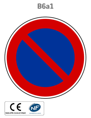 Panneau B6a1 Stationnement interdit