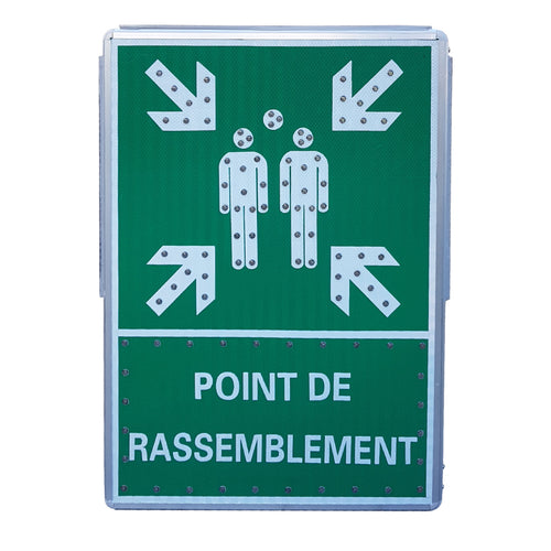 PANNEAU SOLAIRE À LED POINT DE RASSEMBLEMENT