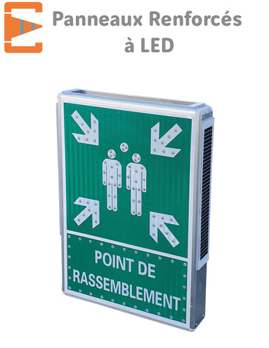 PANNEAU LUMINEUX SOLAIRE POINT DE RASSEMBLEMENT