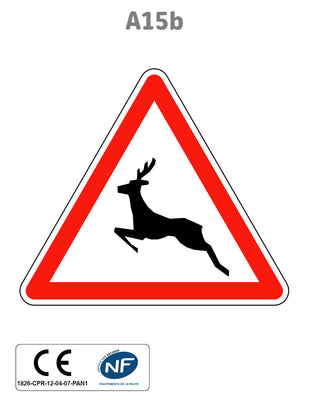 Panneau A15b Passage d'animaux sauvages
