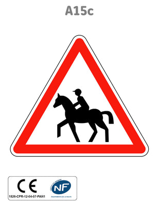 Panneau A15c Passage de cavaliers