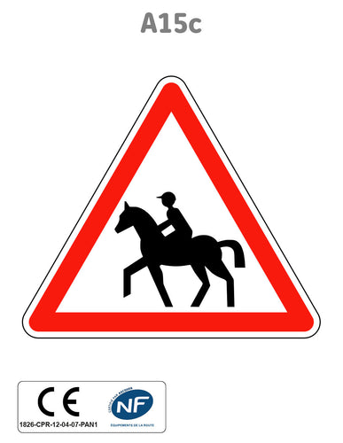 Panneau A15c Passage de cavaliers