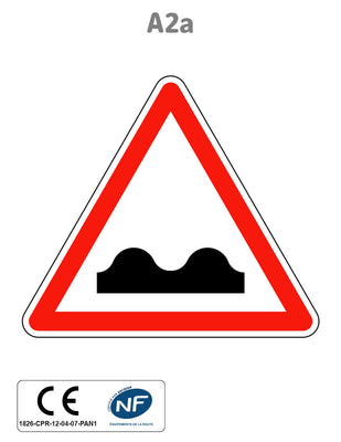 Panneau A2a Cassis ou dos d'âne