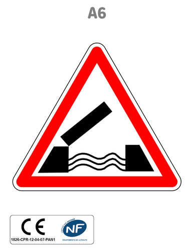 Panneau A6 Pont mobile
