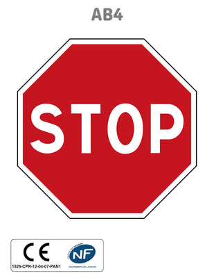 Panneau AB4 Stop