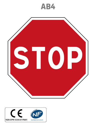 Panneau AB4 Stop