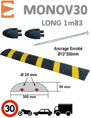 Ralentisseur Monobloc 30km/h 1M83 EQUIPEMENTECH
