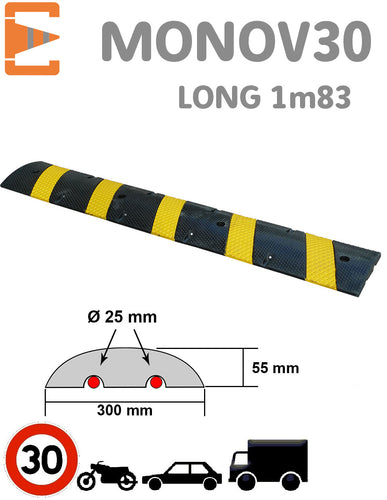 Ralentisseur Monobloc 30km/h 1M83 EQUIPEMENTECH