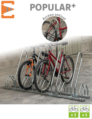 Râtelier Range Vélos POPULAR+ 3 et 5 places