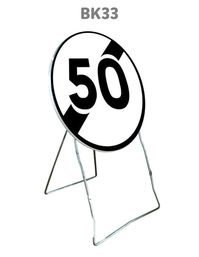 Panneau Temporaire BK33 Fin de limitation de vitesse