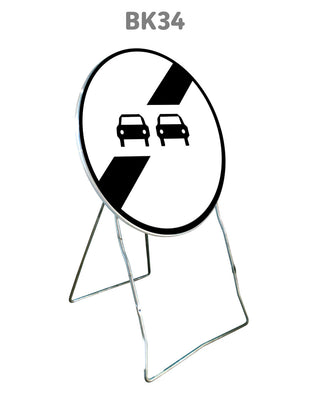 Panneau Temporaire BK34 Fin d'interdiction de dépasser