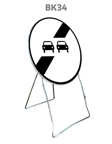 Panneau Temporaire BK34 Fin d'interdiction de dépasser