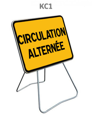 Panneau Temporaire KC1 Circulation alternée