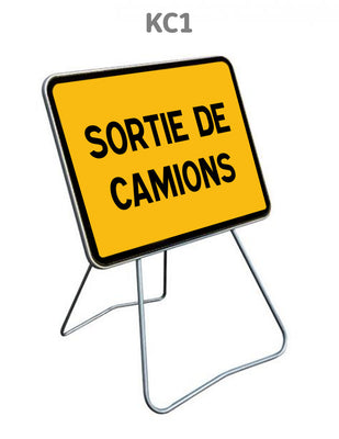 Panneau Temporaire KC1 Sortie de camions