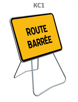 Panneau Temporaire KC1 Route barrée