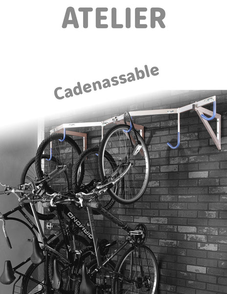 Accroche Vélos Mural 6 places Cadenassable