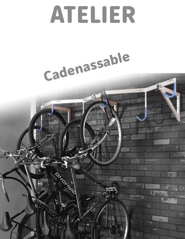 Range Vélos Mural 6 places Cadenassable