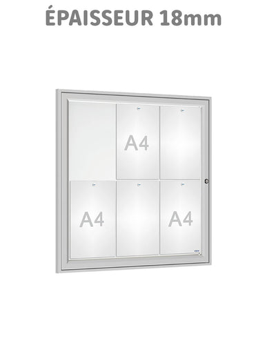 Vitrine d'affichage épaisseur 18mm