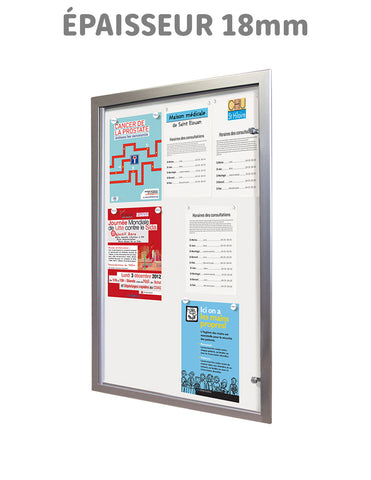 Vitrine d'affichage épaisseur 18mm