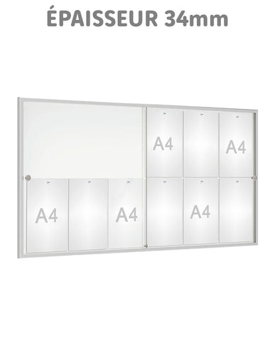 Vitrine d'affichage épaisseur 34mm