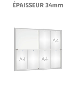 Vitrine d'affichage épaisseur 34mm