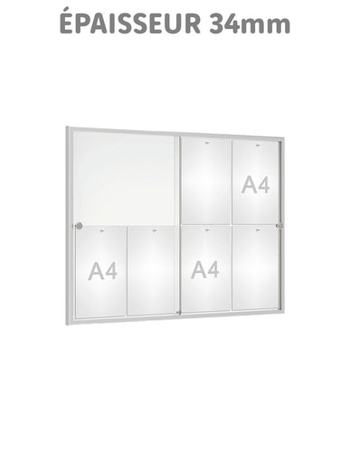 Vitrine d'affichage épaisseur 34mm