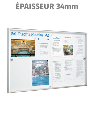 Vitrine d'affichage épaisseur 34mm