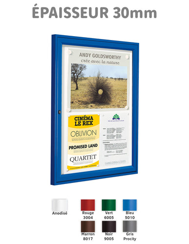 Vitrine d'affichage épaisseur 30mm