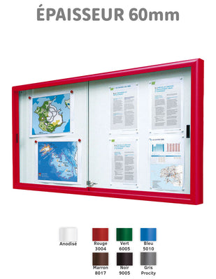 Vitrine d'affichage épaisseur 60mm